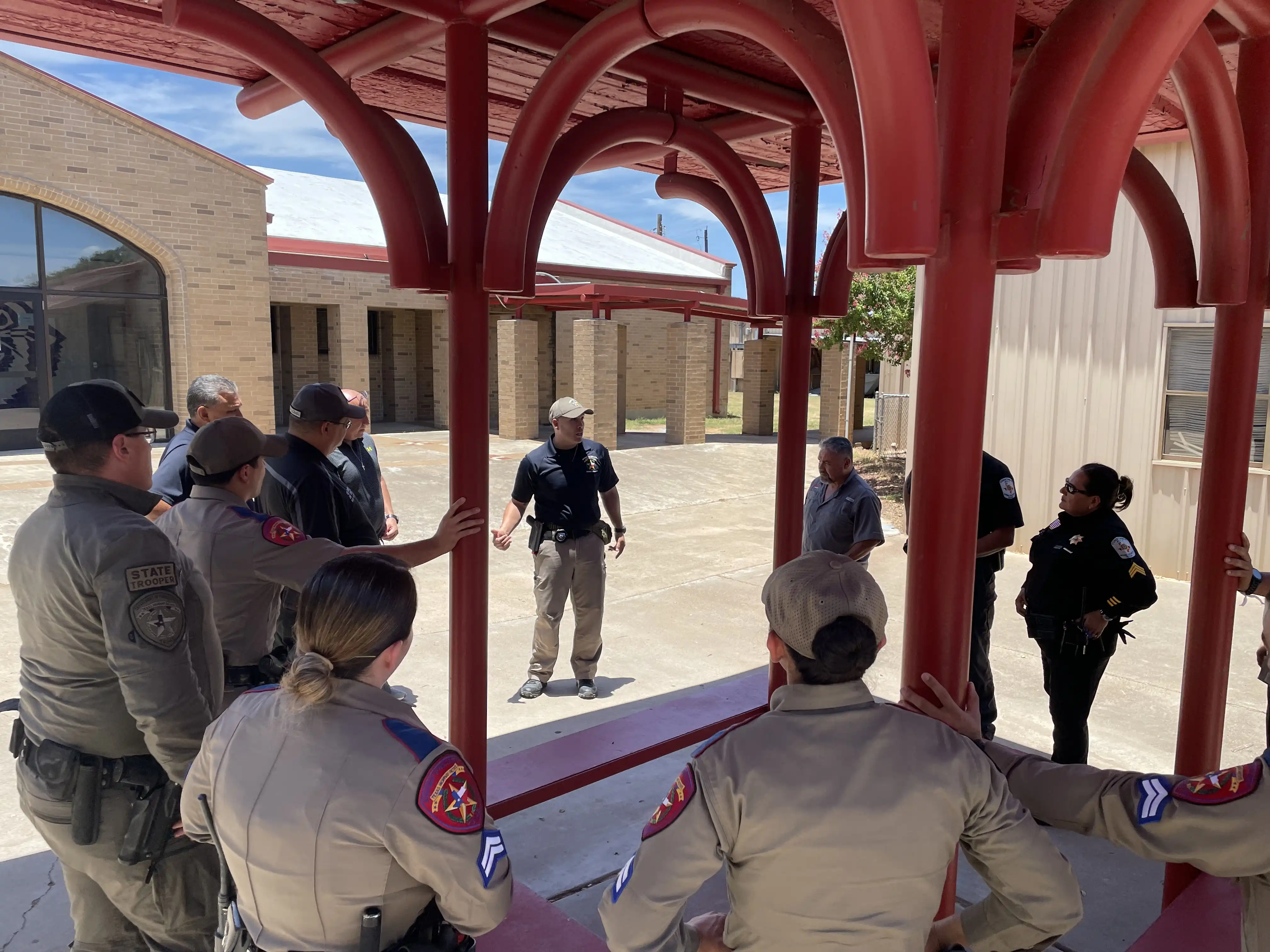 Nathan Rodriguez addressing the class outside