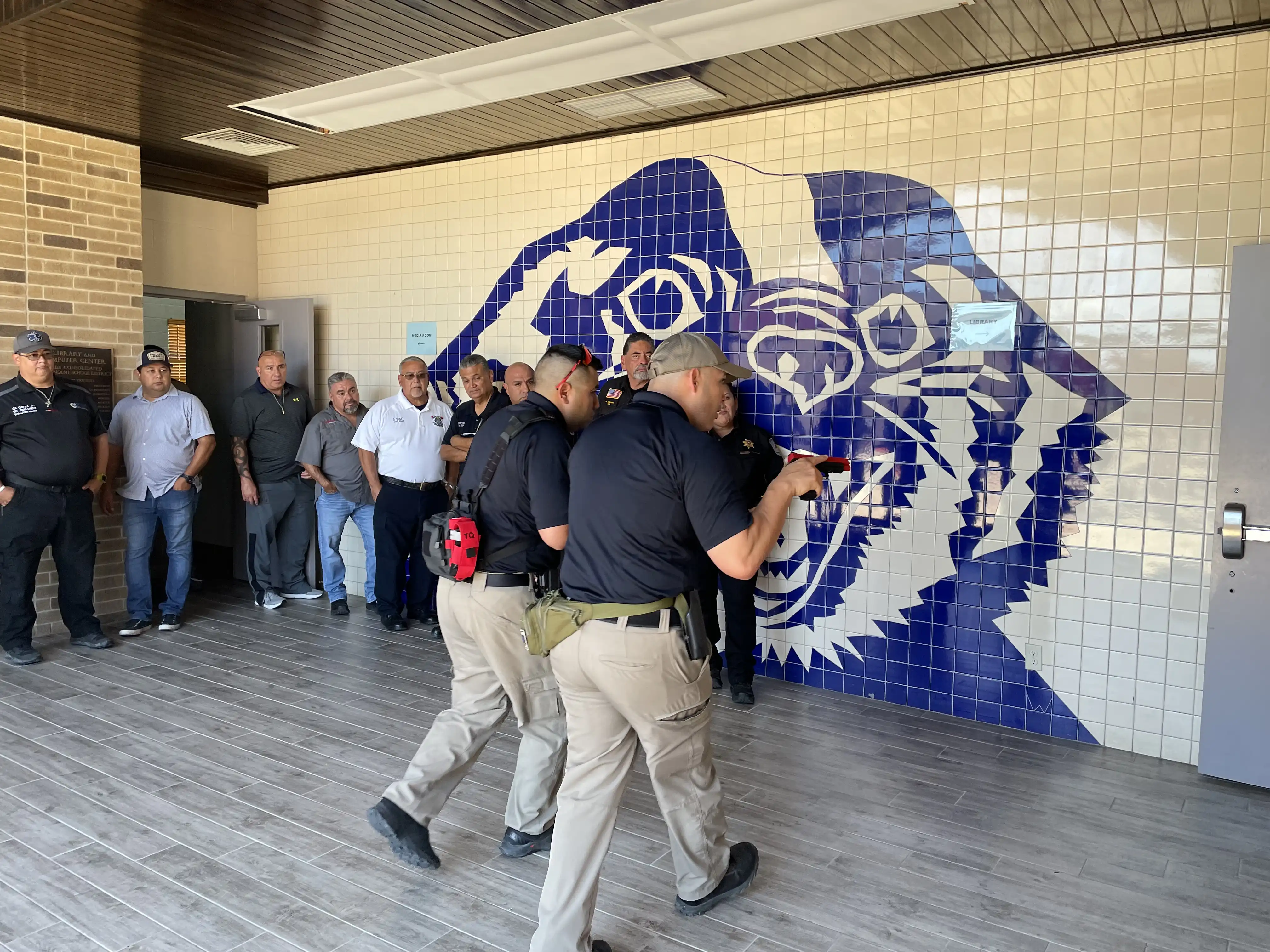 DPS instructors demonstrating ALERRT techniques