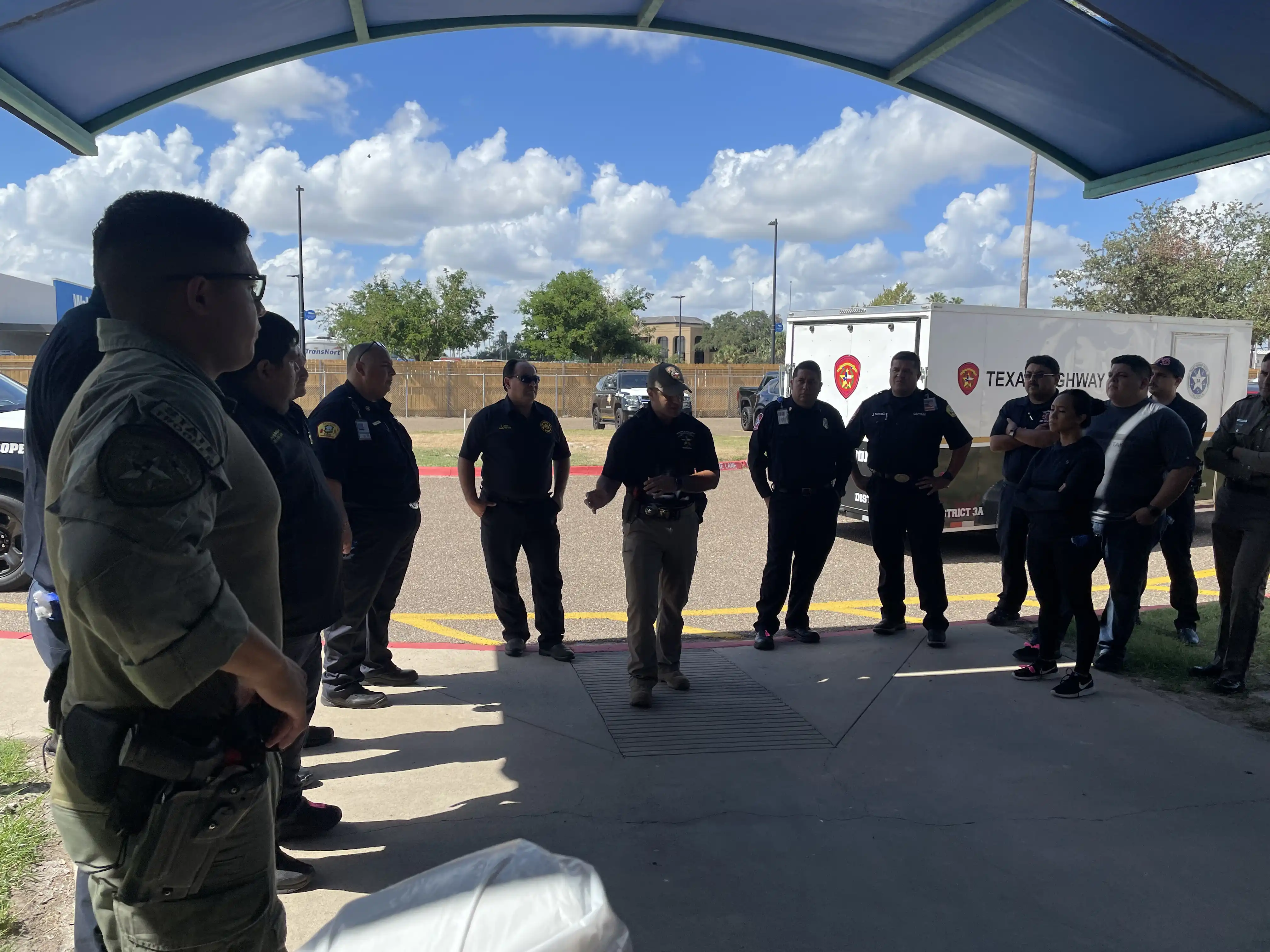 Trooper Josue Granados address the class