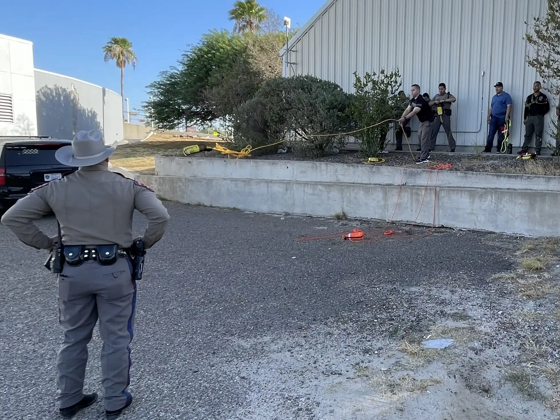 Sgt. Alejandro Barrera, Zapata County Sheriff’s Office, Practicing Throw Rope